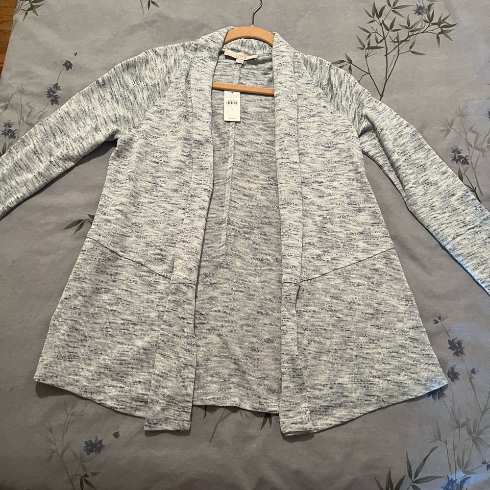 Women's blue Open-Front Sweater